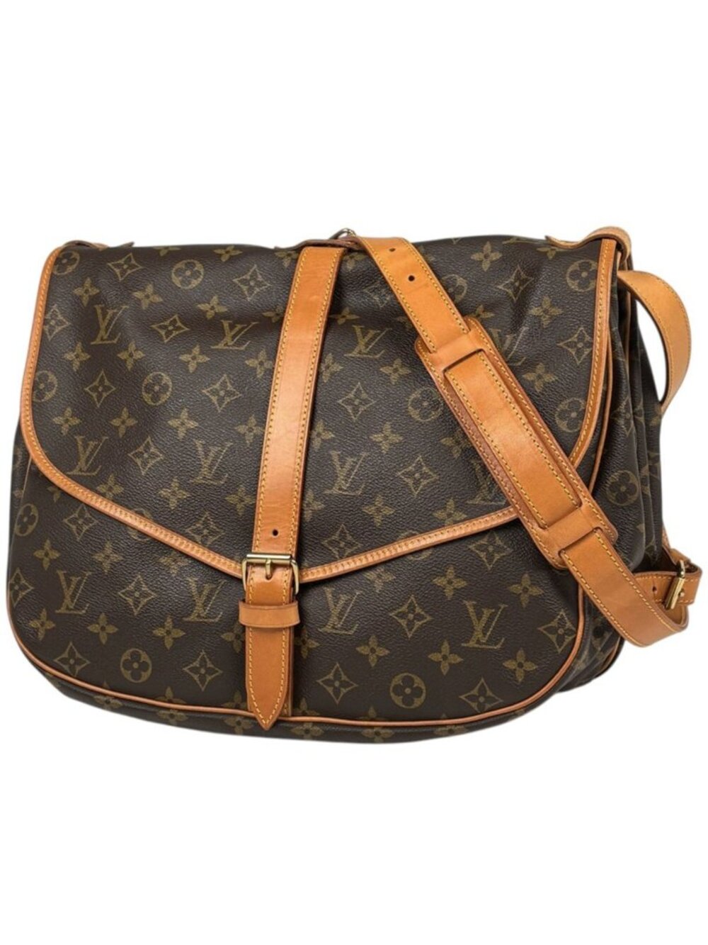 Louis Vuitton Saumur 35 Shoulder Bag Monogram Brown